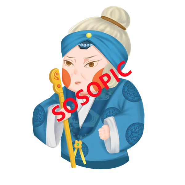 Traditional Chinese opera element icons pattern collection (24)
