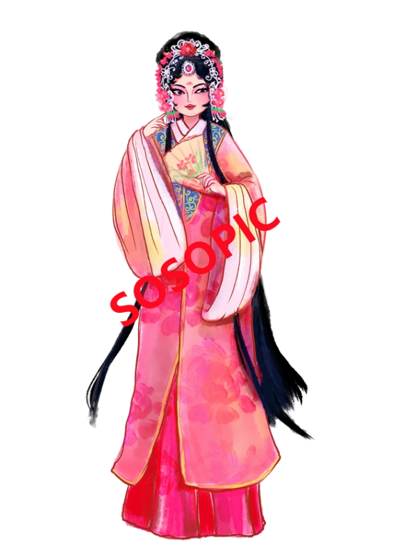 Traditional Chinese opera element icons pattern collection (137)