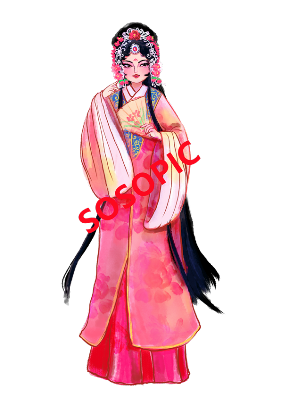 Peking Opera Grace: Elegant Traditional Chinese Opera Pattern Compilation
