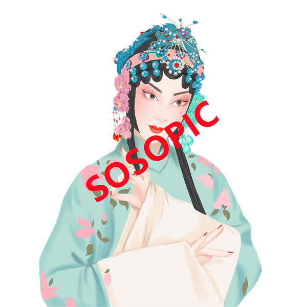 Traditional Chinese opera element icons pattern collection (136)