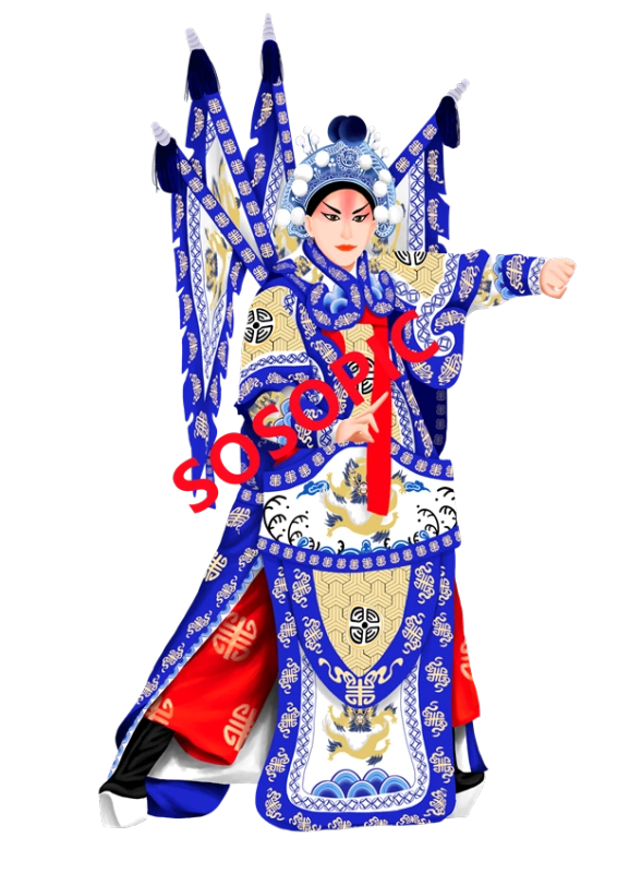Traditional Chinese opera element icons pattern collection (128)