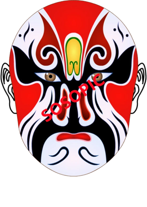 Traditional Chinese opera element icons pattern collection (71)