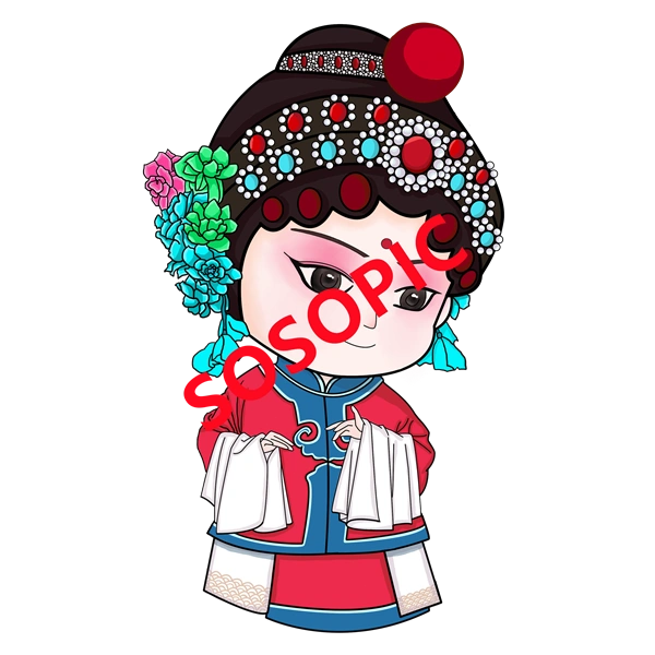 Traditional Chinese opera element icons pattern collection (3)