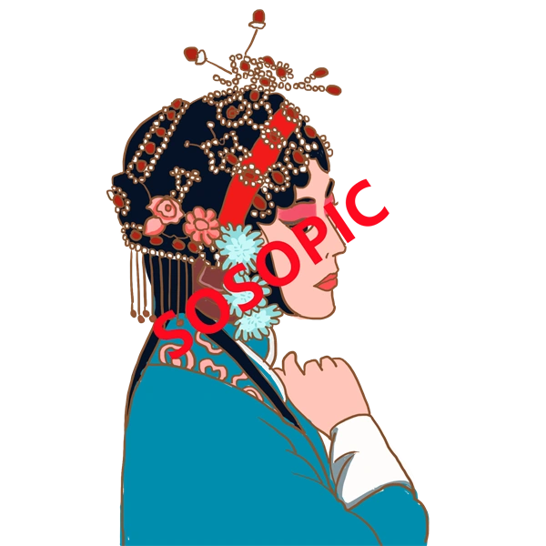 Traditional Chinese opera element icons pattern collection (52)