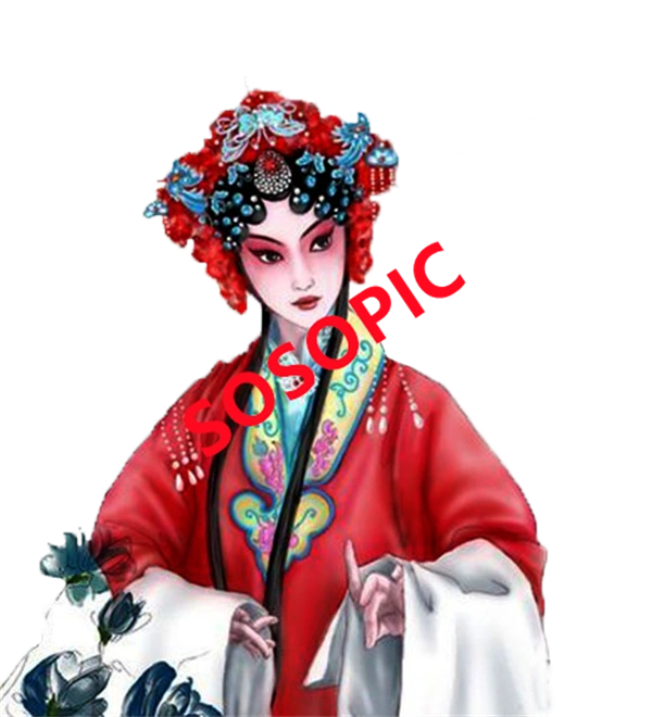 Traditional Chinese opera element icons pattern collection (83)