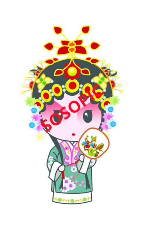 Traditional Chinese opera element icons pattern collection (80)