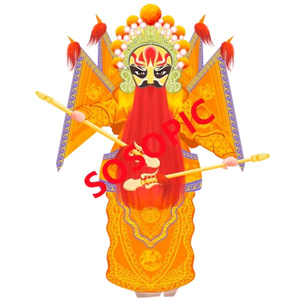 Traditional Chinese opera element icons pattern collection (130)