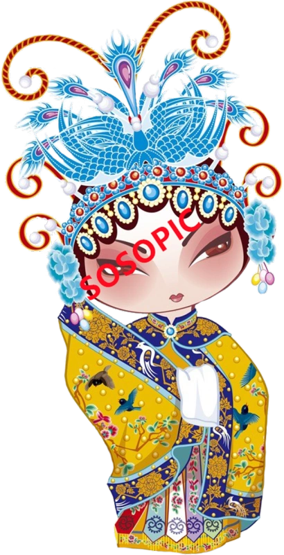 Traditional Chinese opera element icons pattern collection (58)