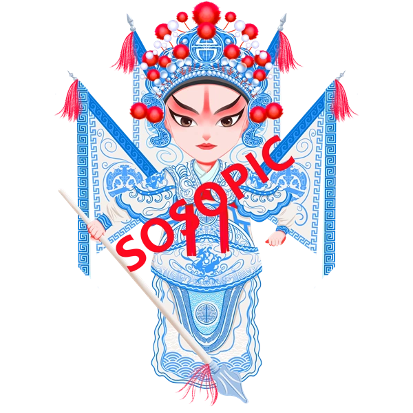 Traditional Chinese opera element icons pattern collection (129)