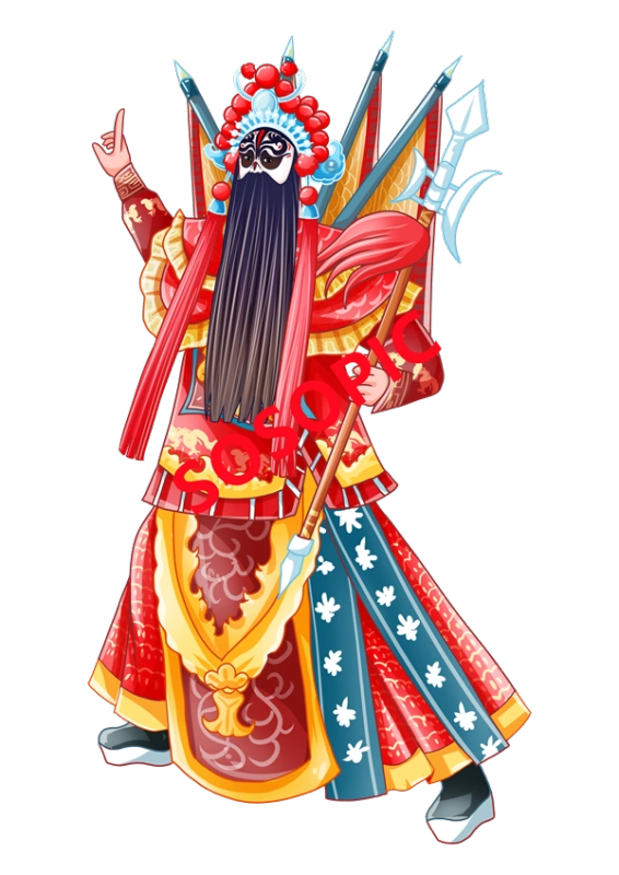 Traditional Chinese opera element icons pattern collection (143)