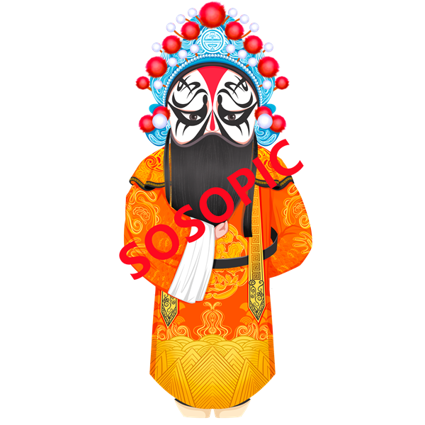 Traditional Chinese Opera Splendor: Dynamic Peking Opera Element Patterns