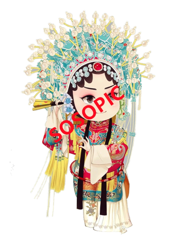 Traditional Chinese opera element icons pattern collection (89)