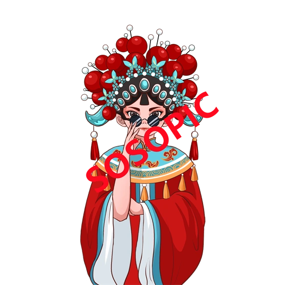 Traditional Chinese opera element icons pattern collection (32)