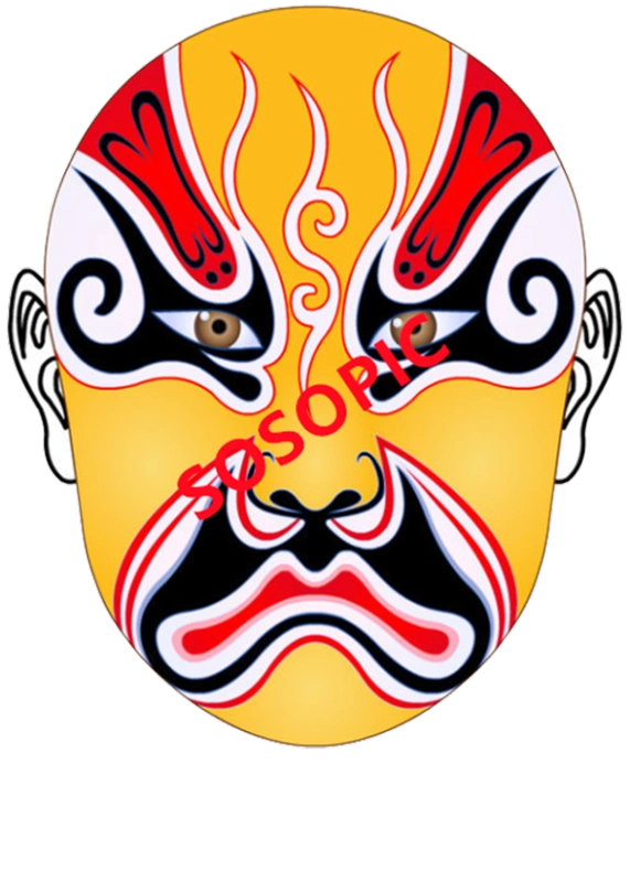 Traditional Chinese opera element icons pattern collection (69)