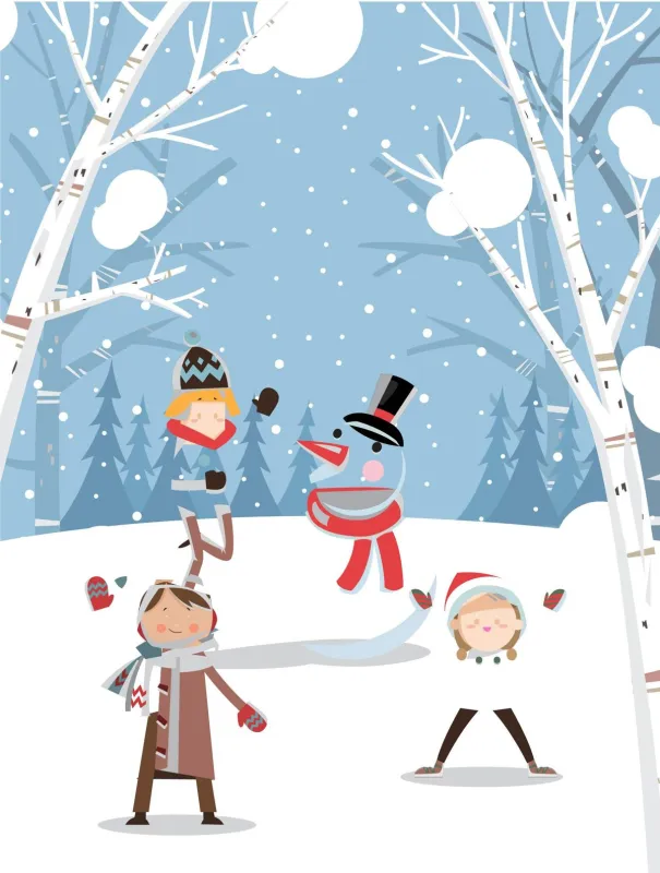 Lovely style wallpaper pattern poster template for Christmas Day (41)