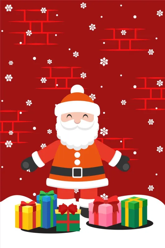 Lovely style wallpaper pattern poster template for Christmas Day (23)