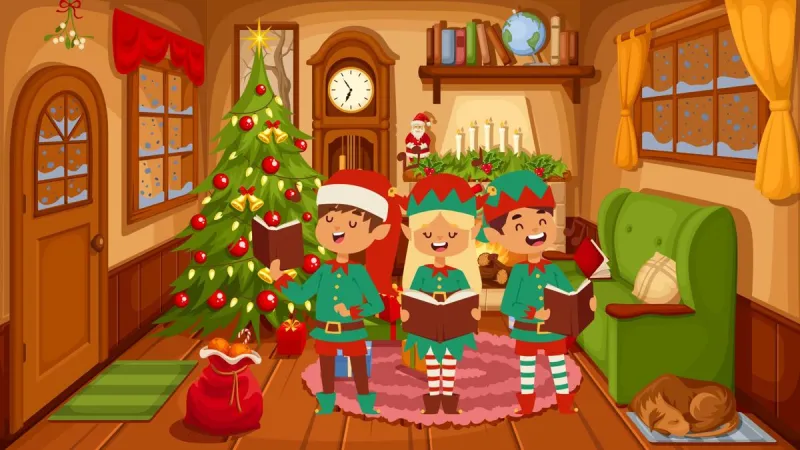 Lovely style wallpaper pattern poster template for Christmas Day (15)