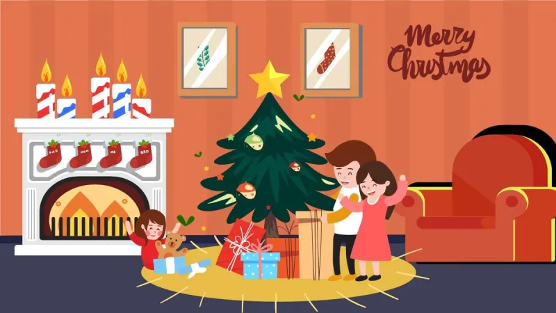 Lovely style wallpaper pattern poster template for Christmas Day (19)
