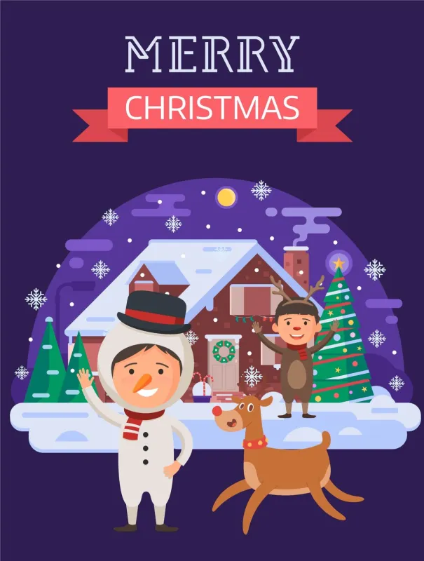 Lovely style wallpaper pattern poster template for Christmas Day (34)