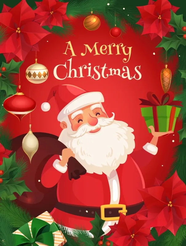 Lovely style wallpaper pattern poster template for Christmas Day (43)