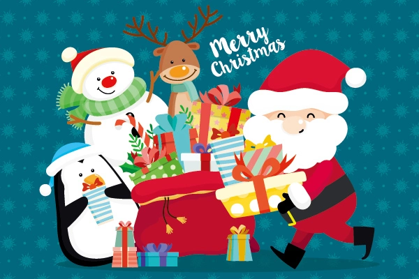 Lovely style background pattern poster template for Christmas Day (2)
