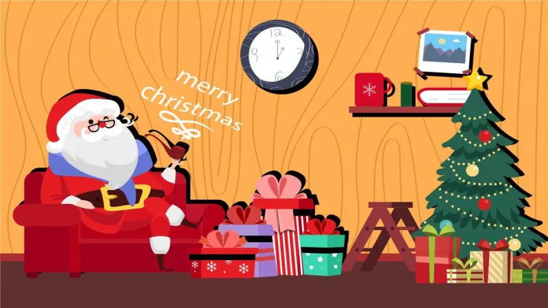 Lovely style wallpaper pattern poster template for Christmas Day (8)