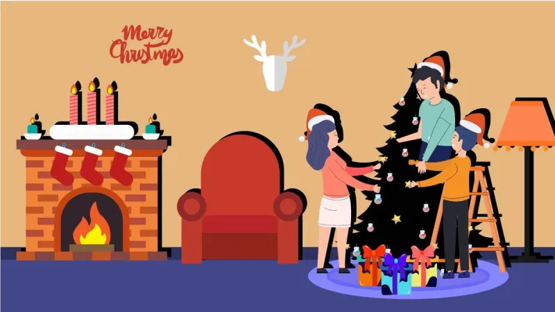 Lovely style wallpaper pattern poster template for Christmas Day (18)
