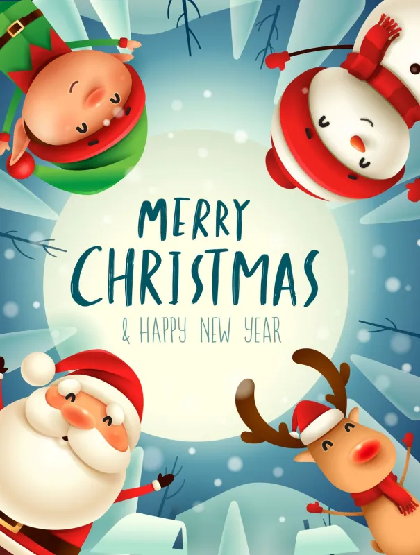 Lovely style wallpaper pattern poster template for Christmas Day (3)