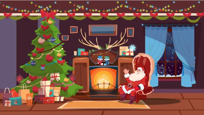 Lovely style wallpaper pattern poster template for Christmas Day (14)