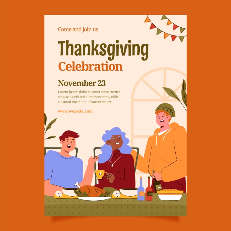 Thanksgiving Day poster template (10)