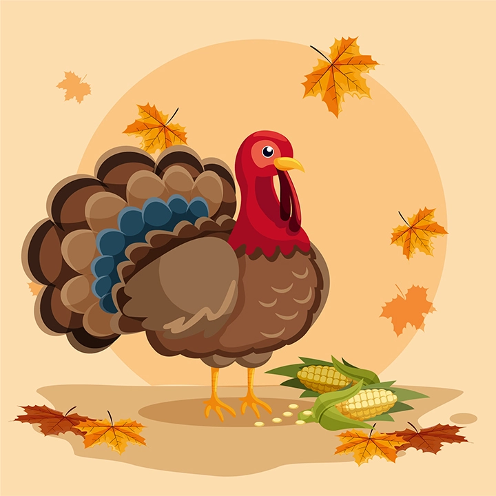 Thanksgiving Day turkey element  vector material collection (3)