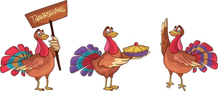 Thanksgiving Day turkey element  vector material collection (13)