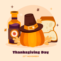 Thanksgiving Tales and Trails: Storytelling and Hiking Event Poster Template