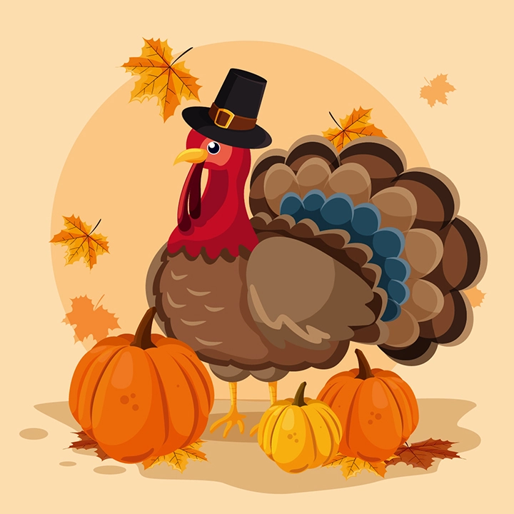Thanksgiving Day turkey element  vector material collection (2)