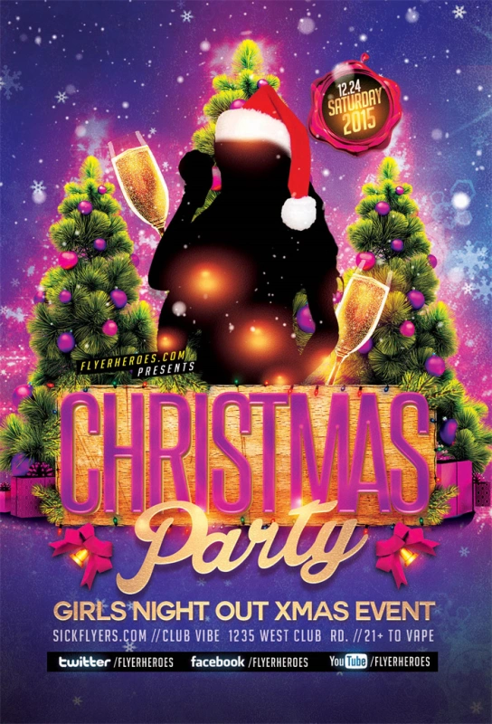 Merry Christmas promotional poster template (50)