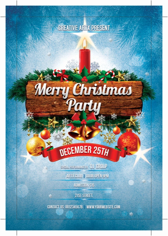 Merry Christmas promotional poster template (72)