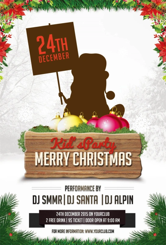 Merry Christmas promotional poster template (52)