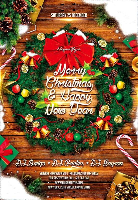 Merry Christmas promotional poster template (60)