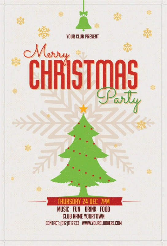 Merry Christmas promotional poster template (25)