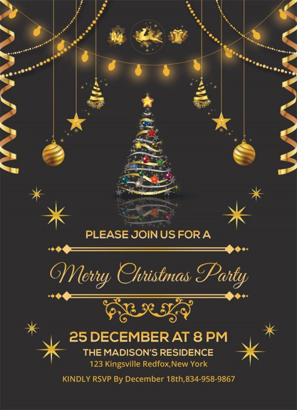 Merry Christmas promotional poster template (32)