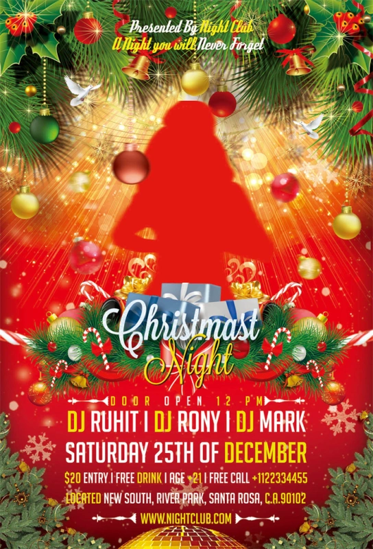 Merry Christmas promotional poster template (59)