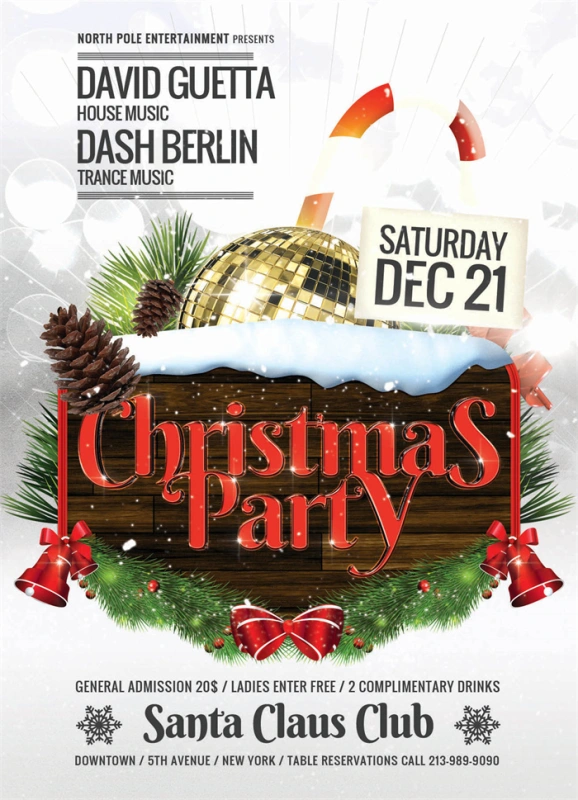 Merry Christmas promotional poster template (70)