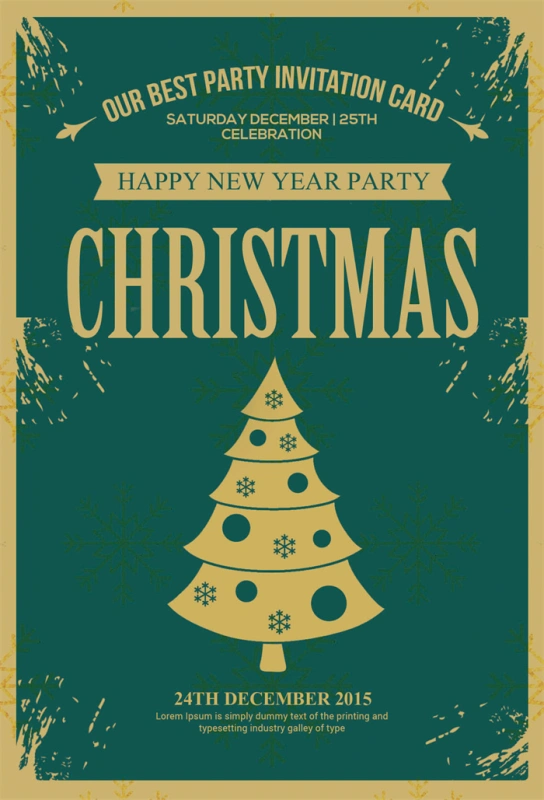 Merry Christmas promotional poster template (10)