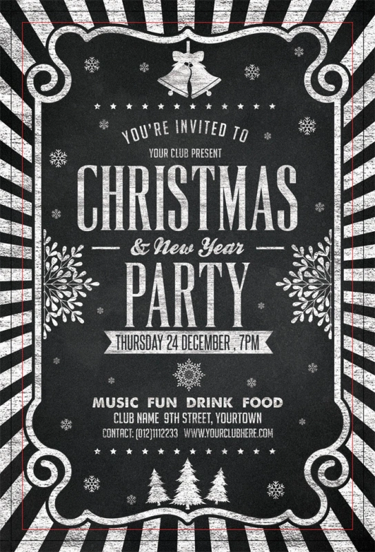 Merry Christmas promotional poster template (13)