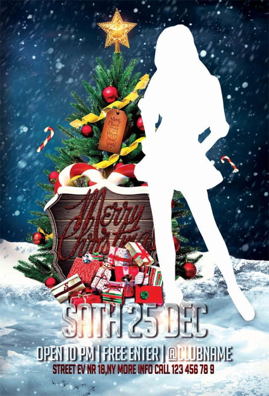 Merry Christmas promotional poster template (51)