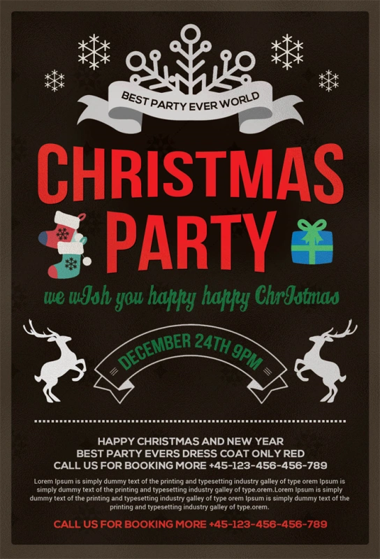 Merry Christmas promotional poster template (30)