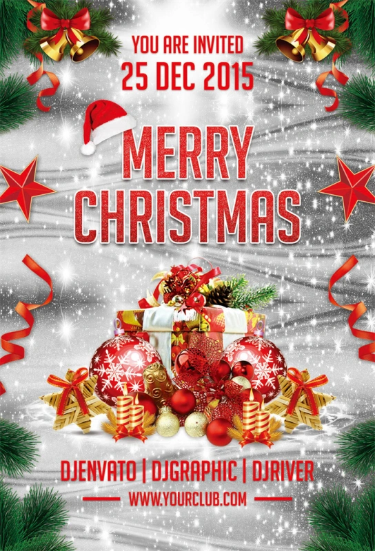 Merry Christmas promotional poster template (56)