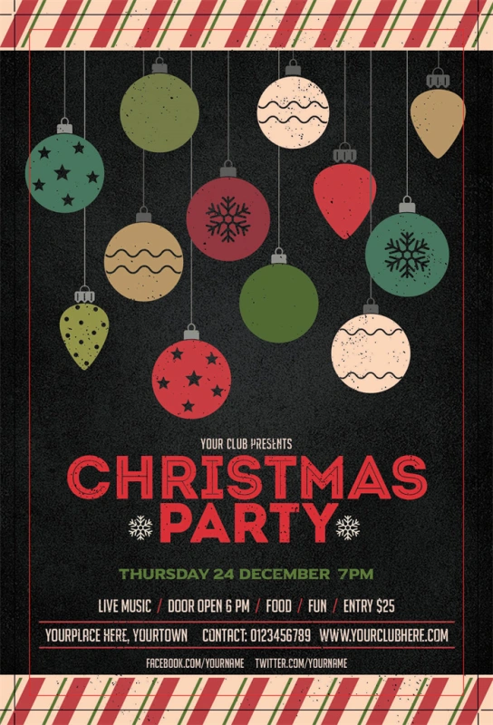 Merry Christmas promotional poster template (34)