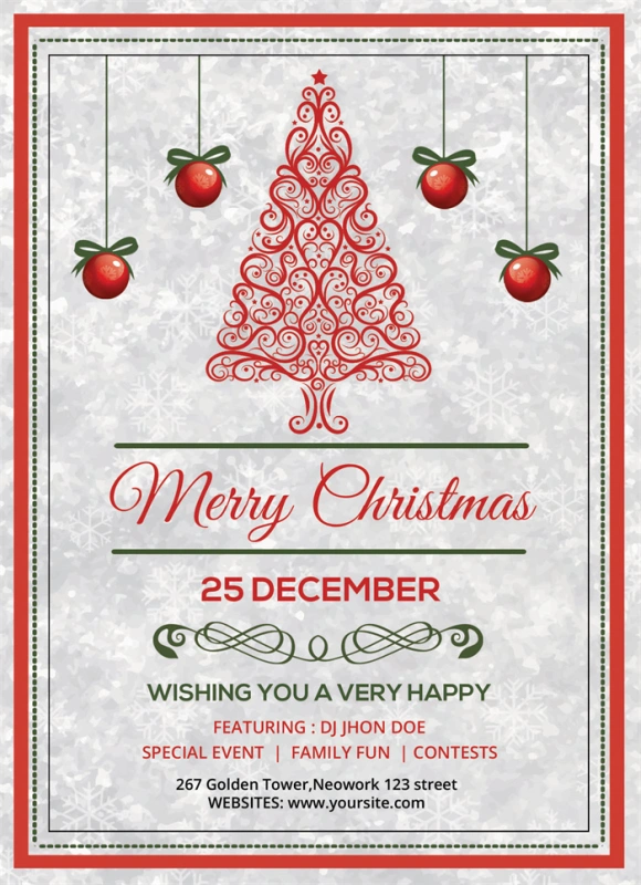 Merry Christmas promotional poster template (26)