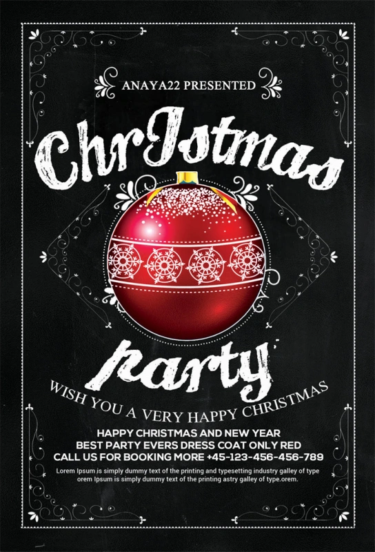 Merry Christmas promotional poster template (53)